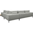 ECKSOFA  in Leinwand Hellgrau  318/271 cm  - Hellgrau/Schwarz, Design, Textil/Metall (318/271cm) - Belluti