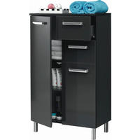 MIDISCHRANK 60/100,5/33 cm  - Chromfarben/Anthrazit, KONVENTIONELL, Holzwerkstoff/Metall (60/100,5/33cm) - Carryhome