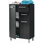 MIDISCHRANK 60/100,5/33 cm  - Chromfarben/Anthrazit, KONVENTIONELL, Holzwerkstoff/Metall (60/100,5/33cm) - Carryhome