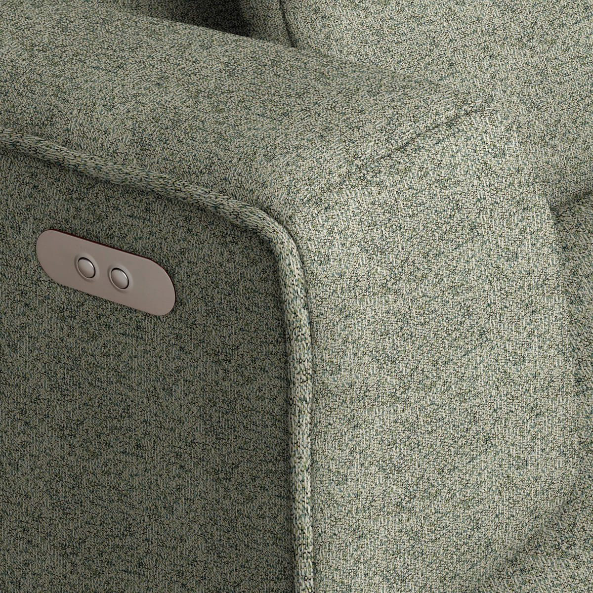 ECKSOFA Webstoff Khaki  - Khaki/Schwarz, Design, Kunststoff/Textil (188/288cm) - Welnova