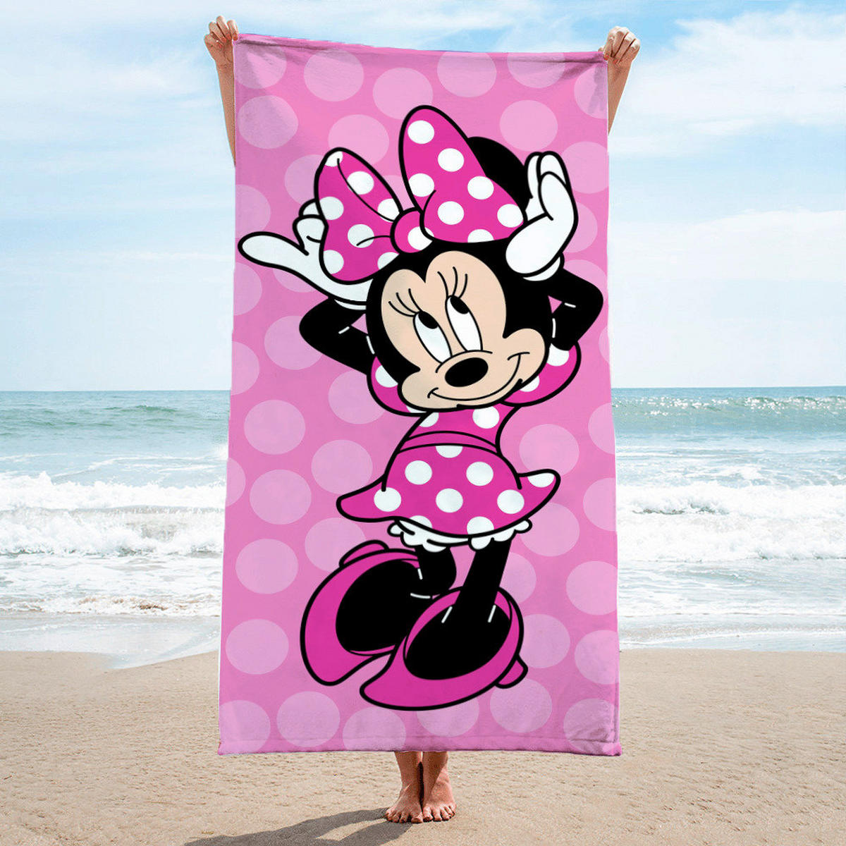 STRANDTUCH Disney Minnie Mouse Pink 150/70 cm  - Pink, Basics, Textil (150/70cm)