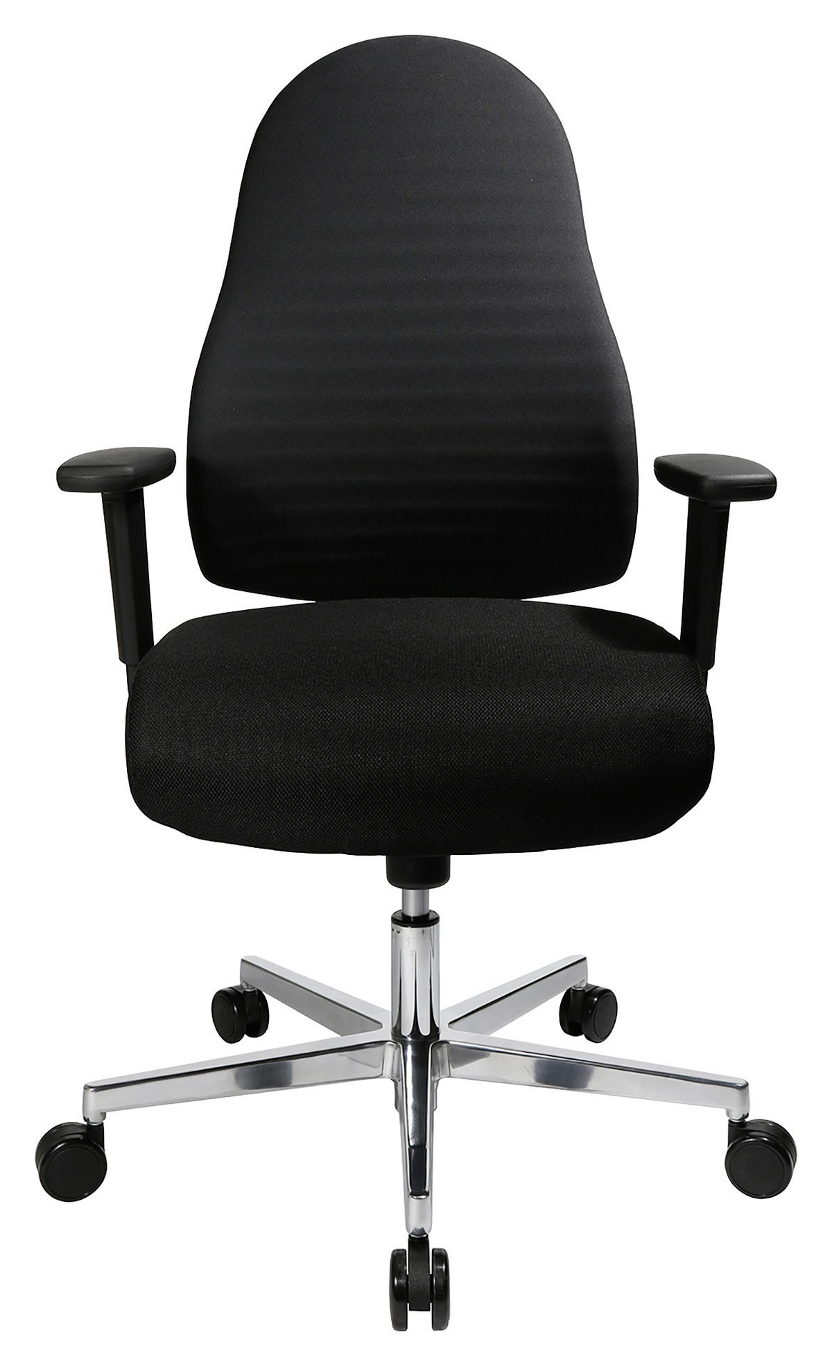 DREHSTUHL  in Webstoff Schwarz  - Schwarz/Alufarben, Design, Kunststoff/Textil (48/108-122/48cm) - Dieter Knoll