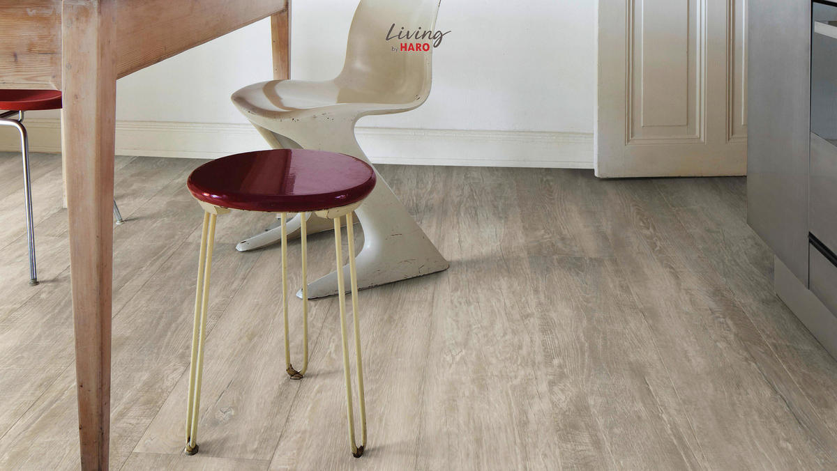 VINYLBODEN  per  m² - Naturfarben/Grau, Design, Holzwerkstoff (128,2/23,5/0,65cm) - Living by HARO
