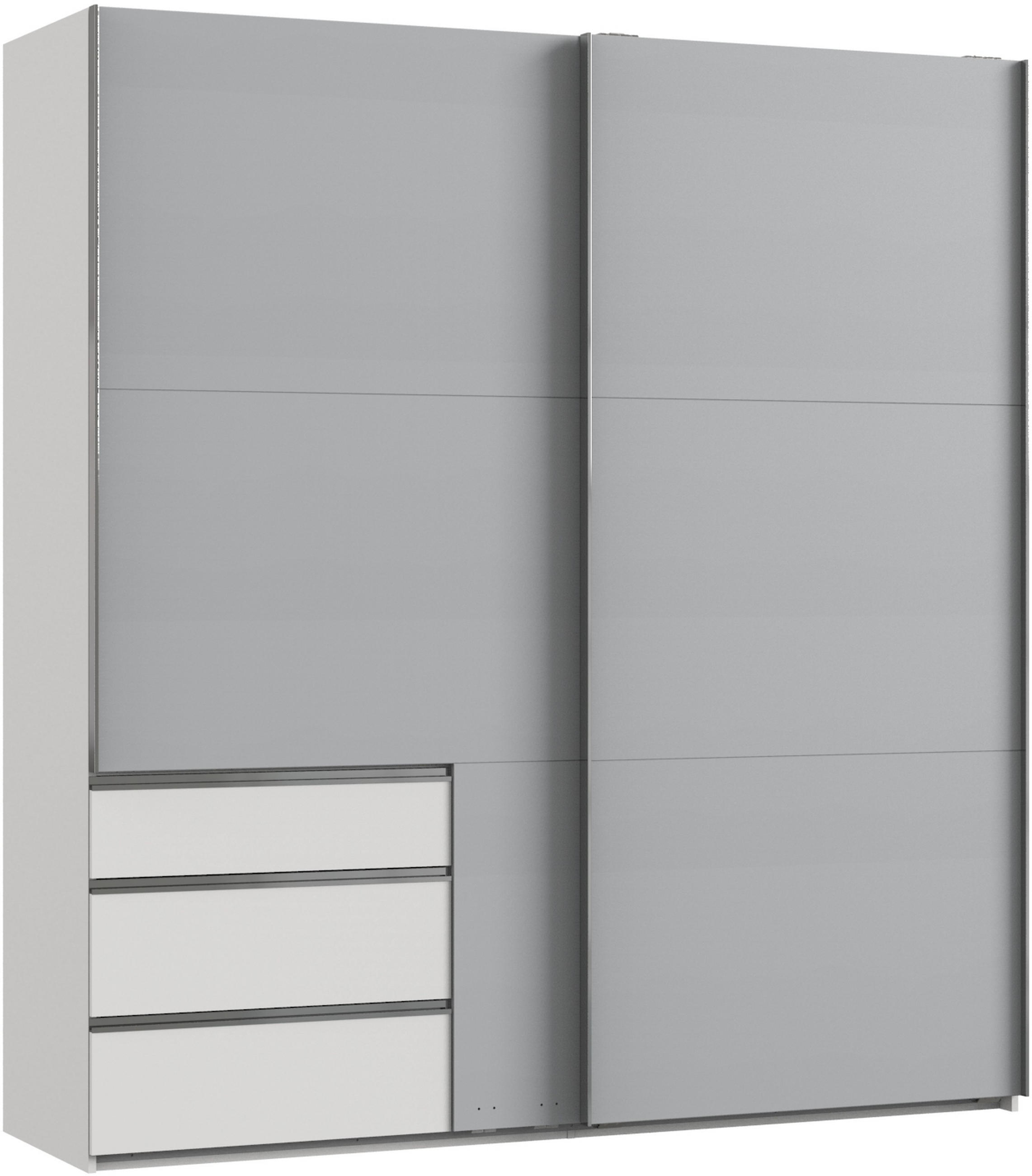 SCHWEBETÜRENSCHRANK 200/216/65 cm 2-türig  - Chromfarben/Hellgrau, MODERN (200/216/65cm) - MID.YOU