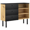 SIDEBOARD  in 100/75/41,6 cm  - Schwarz/Eiche Artisan, Design, Holzwerkstoff/Kunststoff (100/75/41,6cm) - MID.YOU