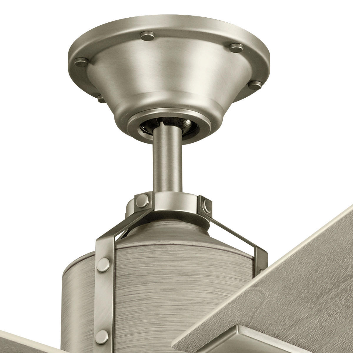 VENTILATOR STROPNI  boje nikla   boje oraha  Elstead Colerne  - boje oraha/boje nikla, Basics, staklo/metal (132/43cm)