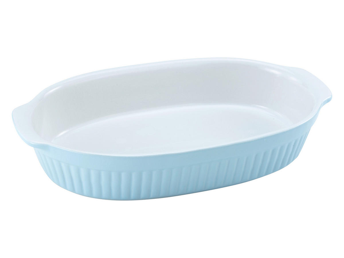 AUFLAUFFORM Keramik Steinzeug  - Blau, KONVENTIONELL, Keramik (33,5/19/5cm) - Creatable