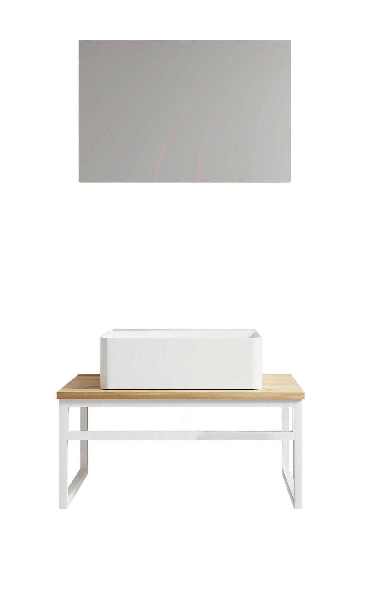 BADRUM 60 cm  - vit/honungsek, Modern, metall/trämaterial (60cm) - MID.YOU