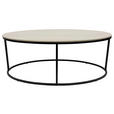 COUCHTISCH in Metall, Keramik 110/60/42 cm  - Creme/Schwarz, Design, Keramik/Metall (110/60/42cm) - Xora