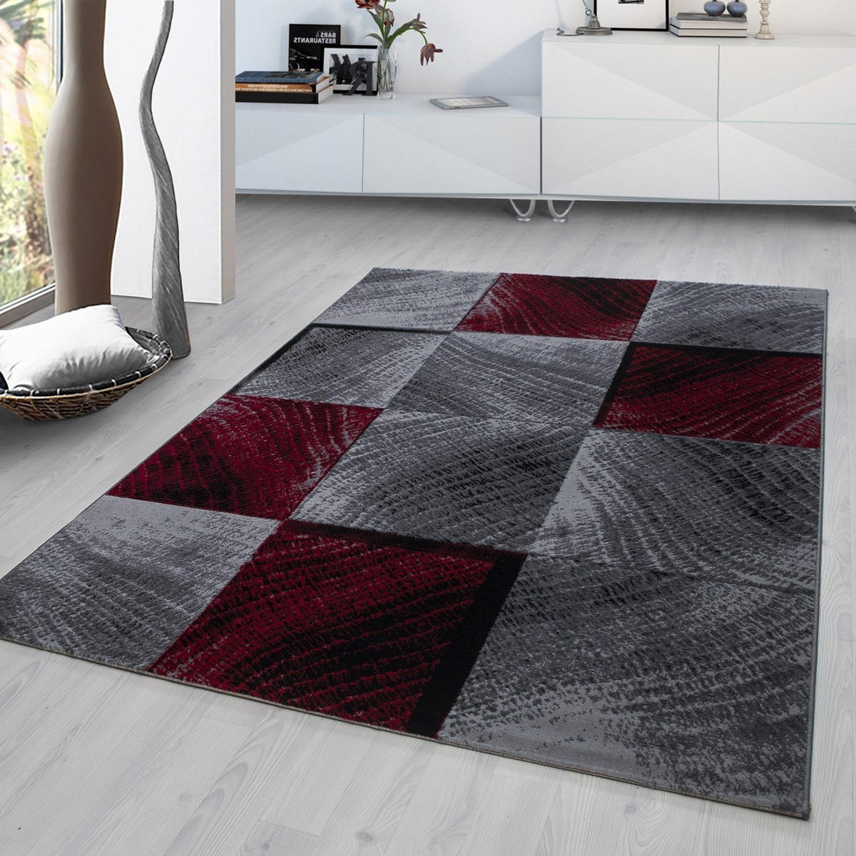 VÄVD MATTA 80/150 cm Plus 8003  - röd, Design, textil (80/150cm) - Novel