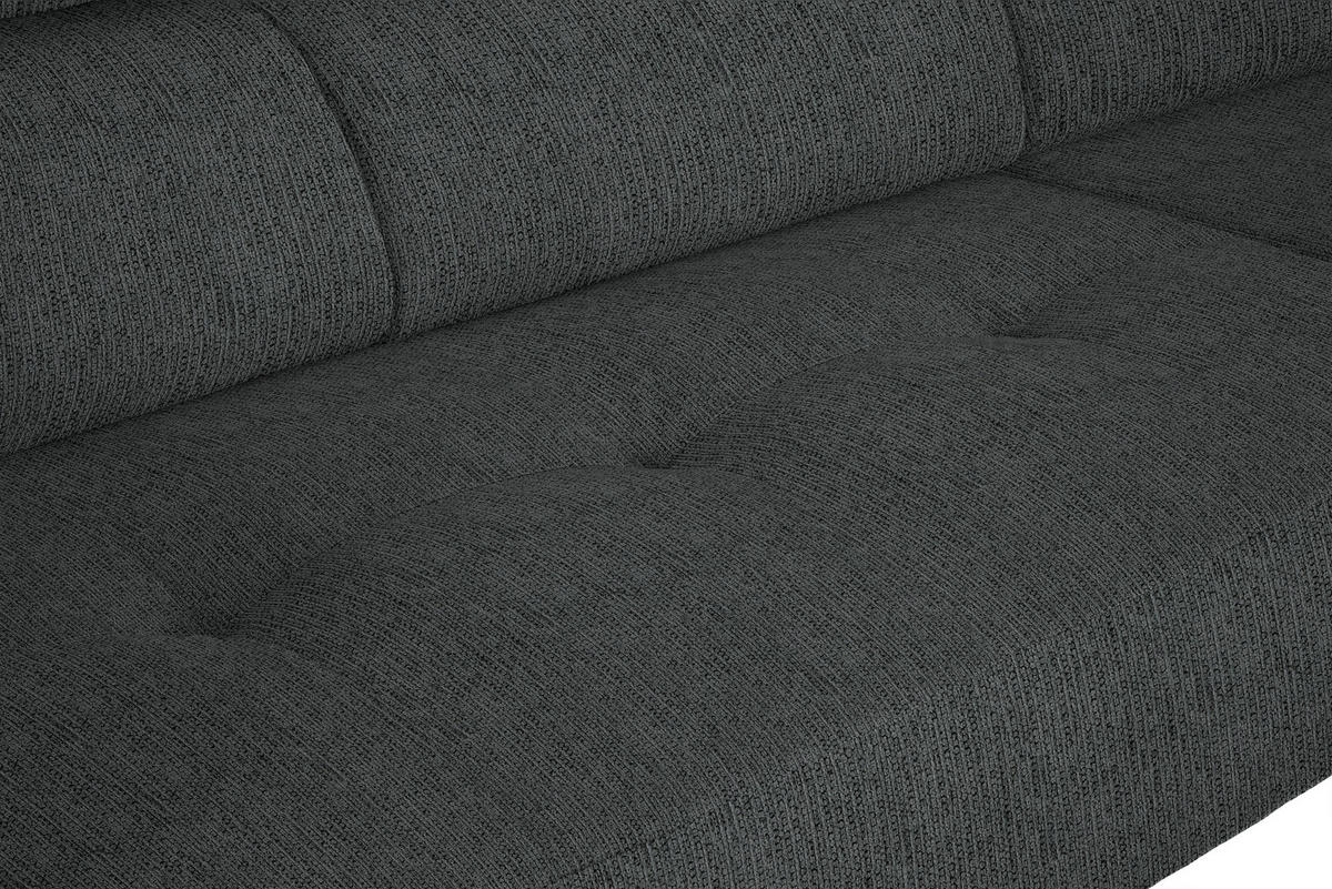 ECKSOFA in Webstoff Anthrazit  - Anthrazit/Schwarz, Design, Textil/Metall (280/205cm) - MID.YOU