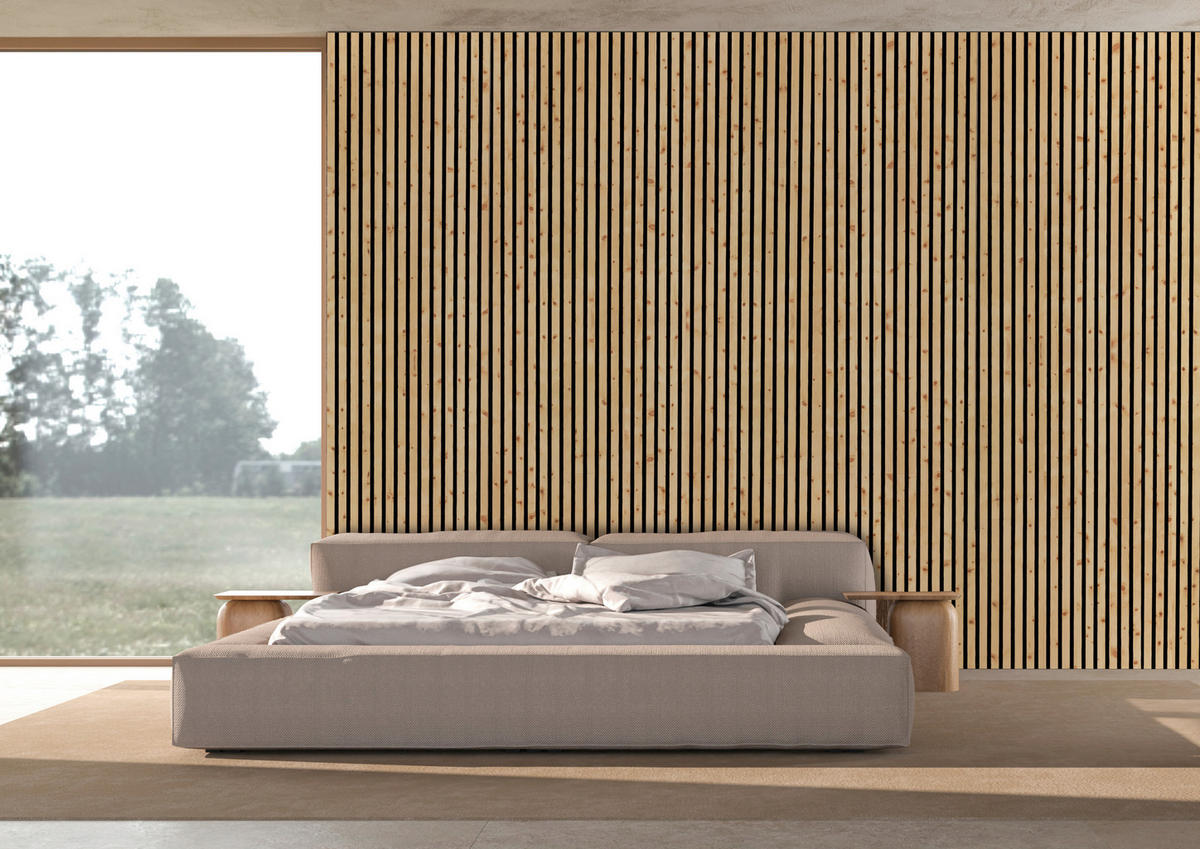 AKUSTIKPANEEL Zirbe roh 57.25/1.8/267 cm  - Zirbelkieferfarben, KONVENTIONELL, Holzwerkstoff/Textil (57.25/1.8/267cm)