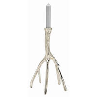 KERZENHALTER - Silberfarben, Basics, Metall (17,0/32,0/12,0cm) - X-Mas