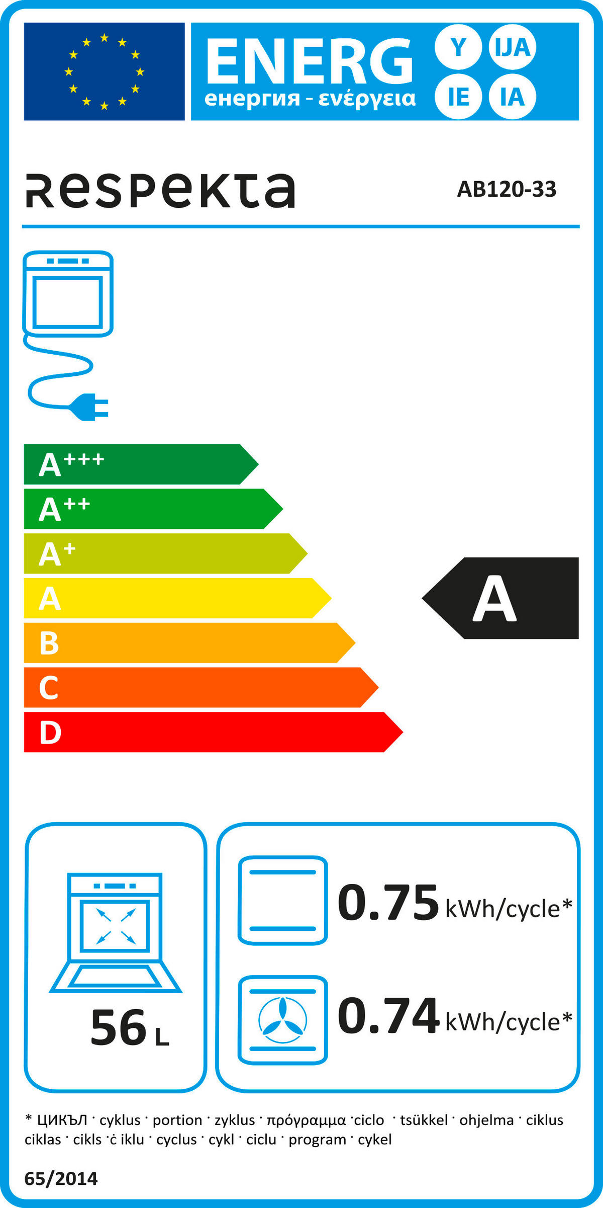 BACKOFENSET ASET1204400  - Edelstahlfarben/Schwarz, Basics, Glas/Metall (59,5/59,5/56,5cm) - Respekta