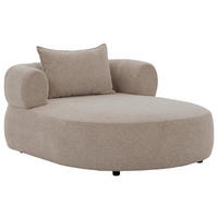 XXL-SESSEL Chenille Hellbraun    - Hellbraun/Schwarz, Design, Kunststoff/Textil (122/76/156cm) - Livetastic
