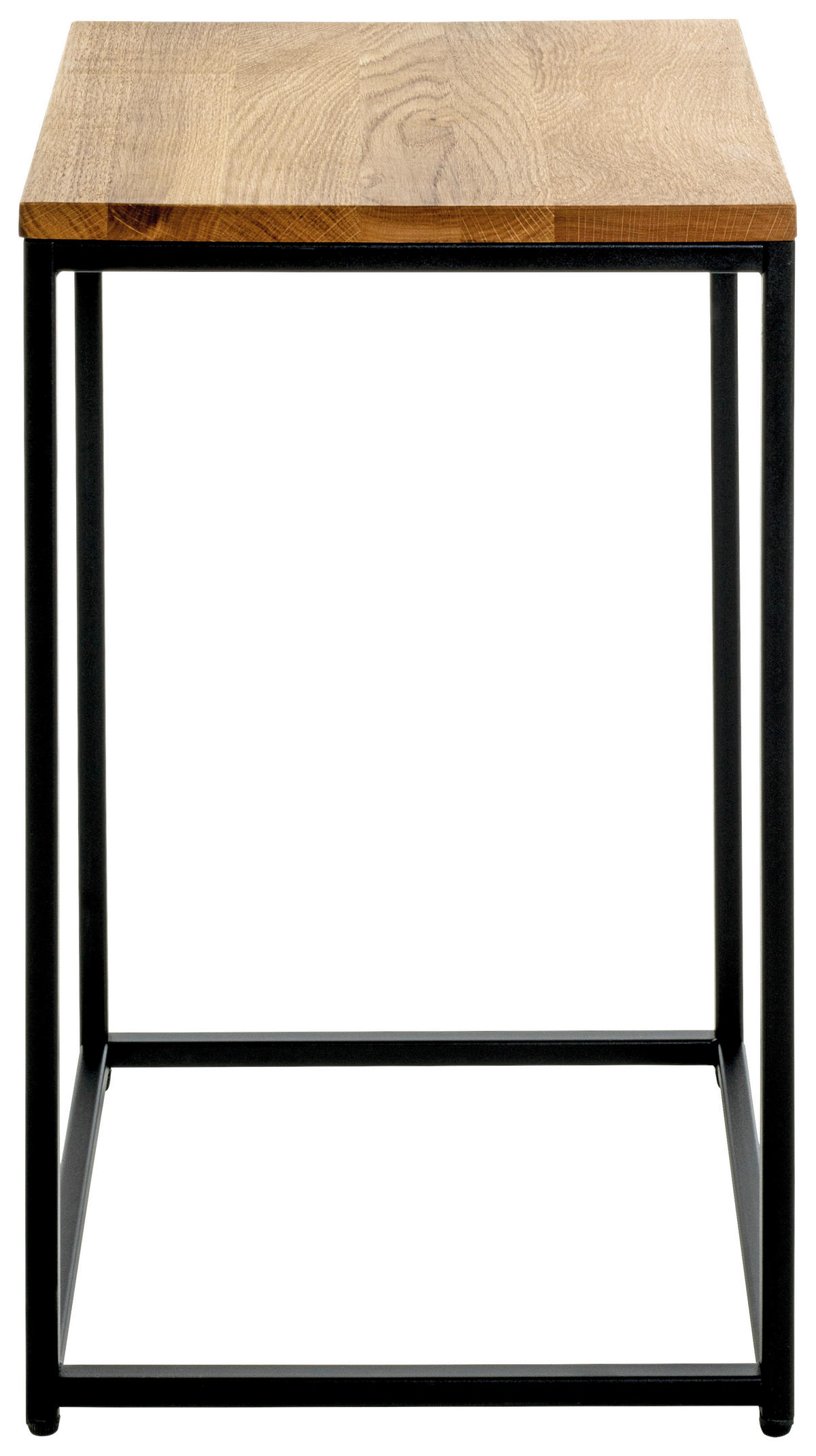 BEISTELLTISCH in Holz, Metall 35/35/60 cm  - Eichefarben/Schwarz, Design, Holz/Metall (35/35/60cm)