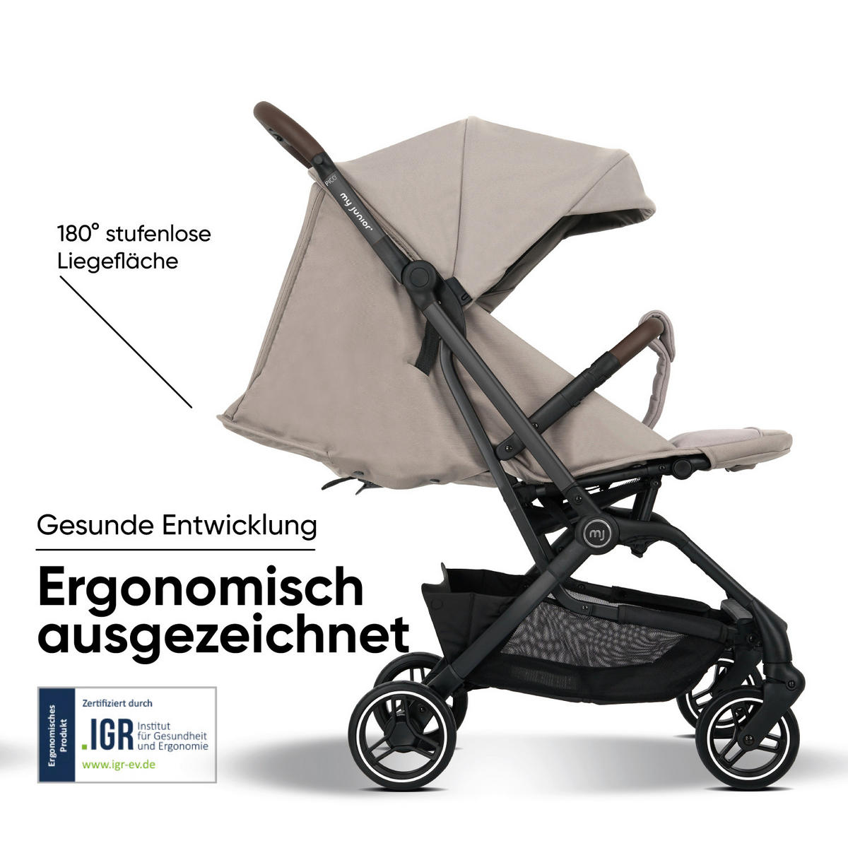 BUGGY PICO3  - Beige, Basics, Textil/Metall (94.5/44/105.5cm) - My Junior
