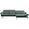 ECKSOFA in Webstoff Türkis  - Türkis/Anthrazit, Design, Textil/Metall (299/203cm) - Himolla