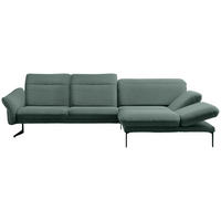 ECKSOFA in Webstoff Türkis  - Türkis/Anthrazit, Design, Textil/Metall (299/203cm) - Himolla