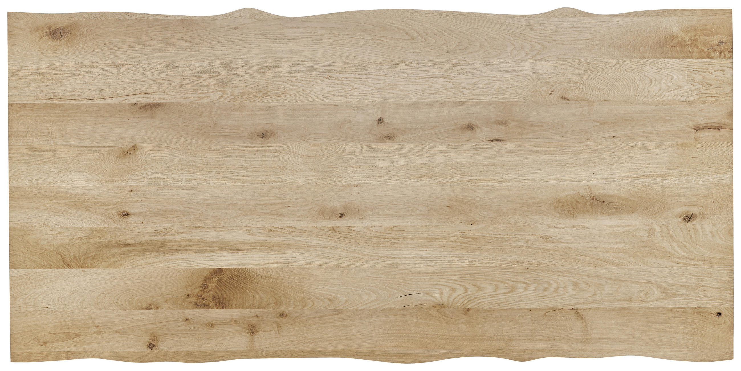 TISCHPLATTE Wildeiche massiv Eichefarben  - Eichefarben, Natur, Holz (180/90/6cm) - Valdera