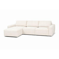 ECKSOFA MAZA in Cord Beige  179/316 cm  - Beige/Schwarz, Design, Textil (179/316cm) - Livetastic