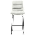 BARHOCKER in Textil Weiß  - Schwarz/Weiß, Design, Textil/Metall (52/122/66cm) - Dieter Knoll