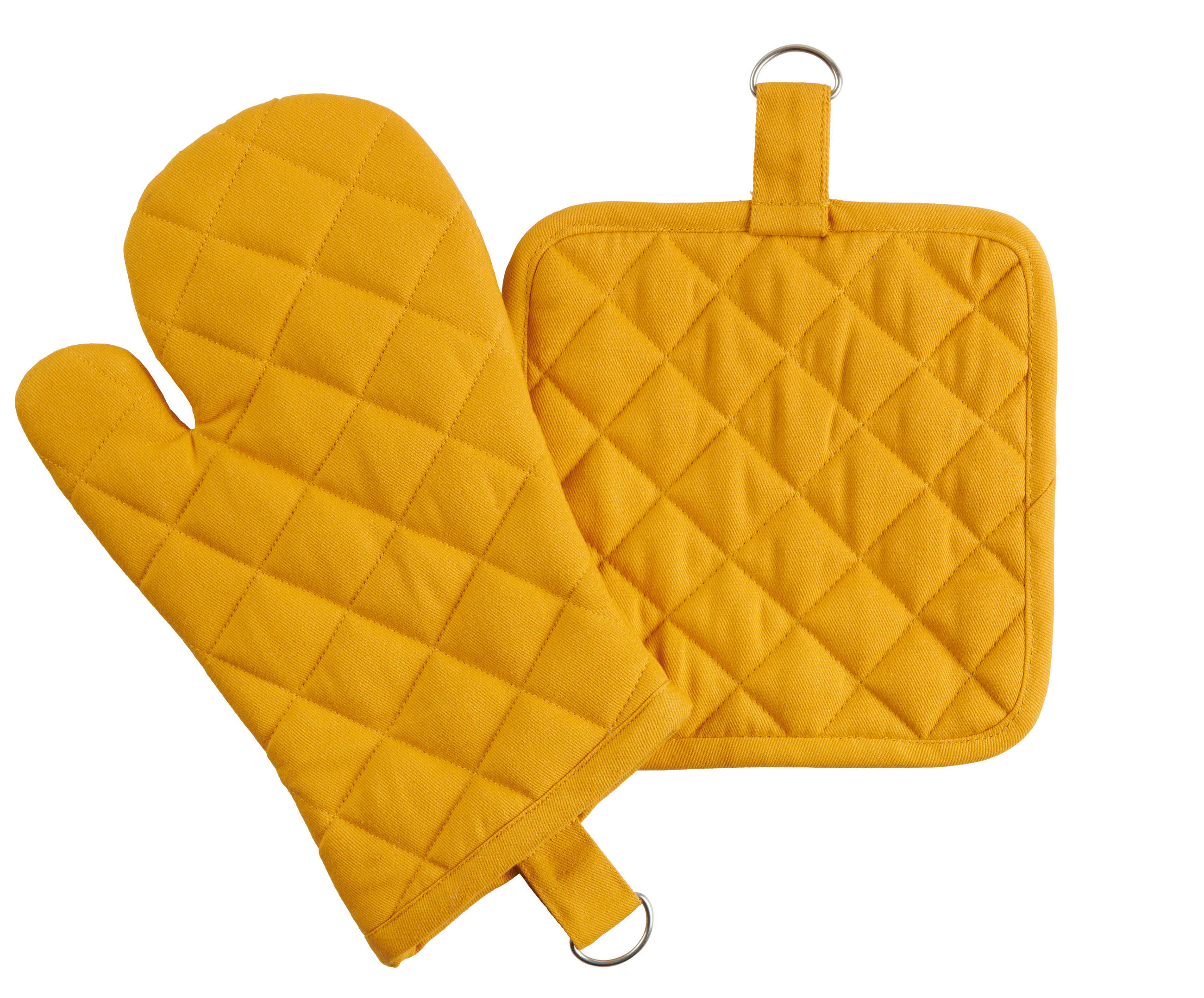 TOPFLAPPEN UND HANDSCHUH 2-teilig Gelb  - Gelb, Basics, Textil (20/20cm) - Novel