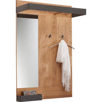 GARDEROBENPANEEL  in 90/134/35 cm  - Eichefarben/Anthrazit, Design, Glas/Holz (90/134/35cm) - Waldwelt