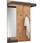 GARDEROBENPANEEL  in 90/134/35 cm  - Eichefarben/Anthrazit, Natur, Glas/Holz (90/134/35cm) - Waldwelt