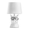 STOLNÍ LAMPA, E14, 18/29 cm  - bílá, Trend, textil/keramika (18/29cm)