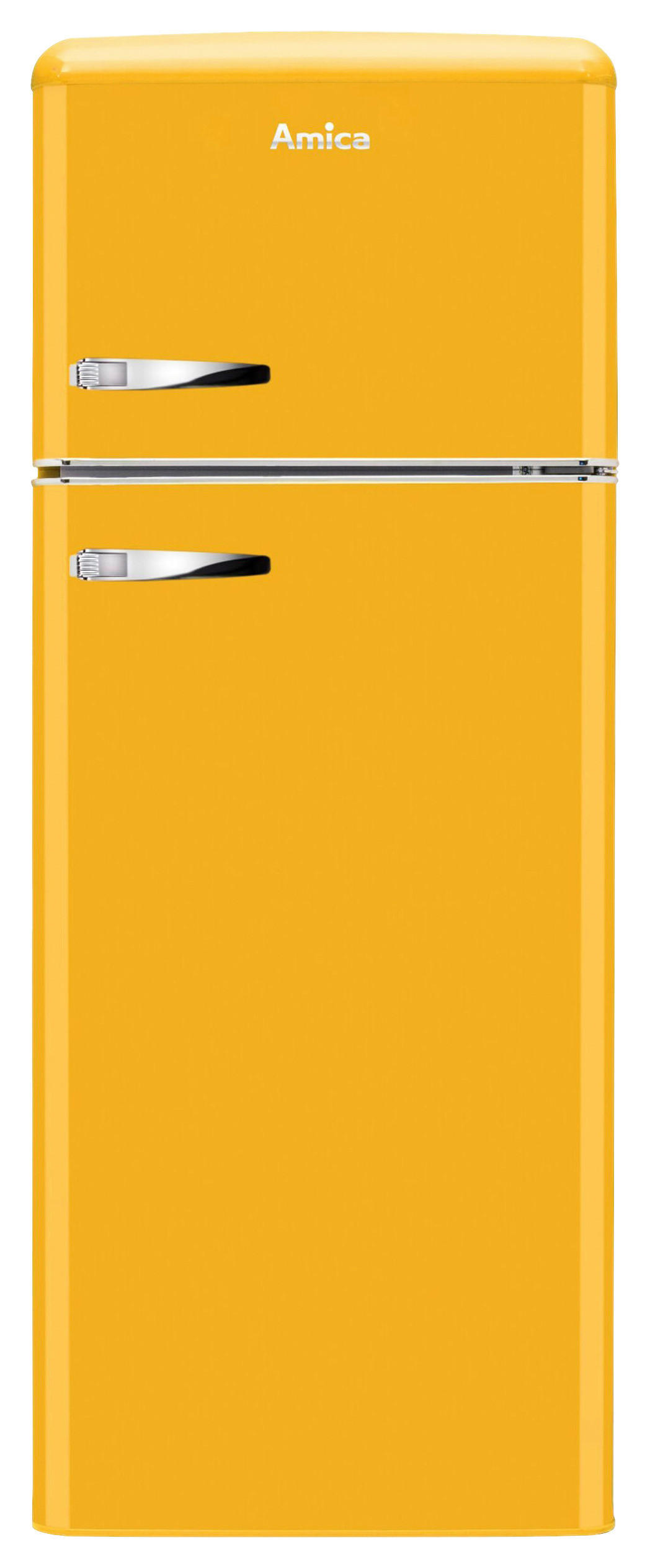 Amica Kühl-Gefrier-Kombination Gelb 55x144x61.5 cm