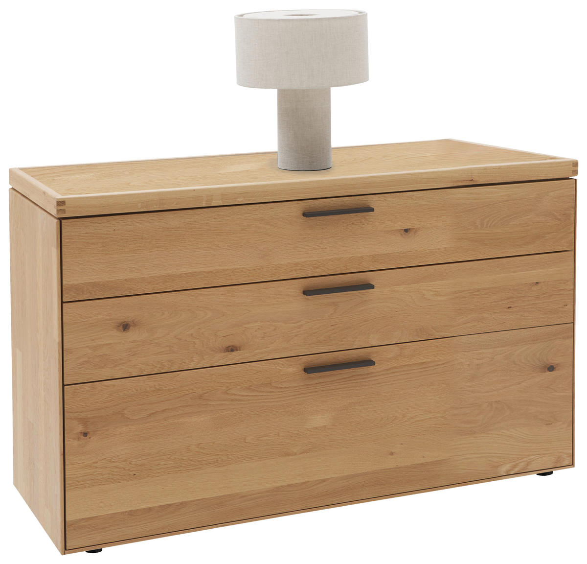 KOMMODE  in 122/75/45 cm  - Wildeiche/Schwarz, Design, Holz/Metall (122/75/45cm) - Valnatura