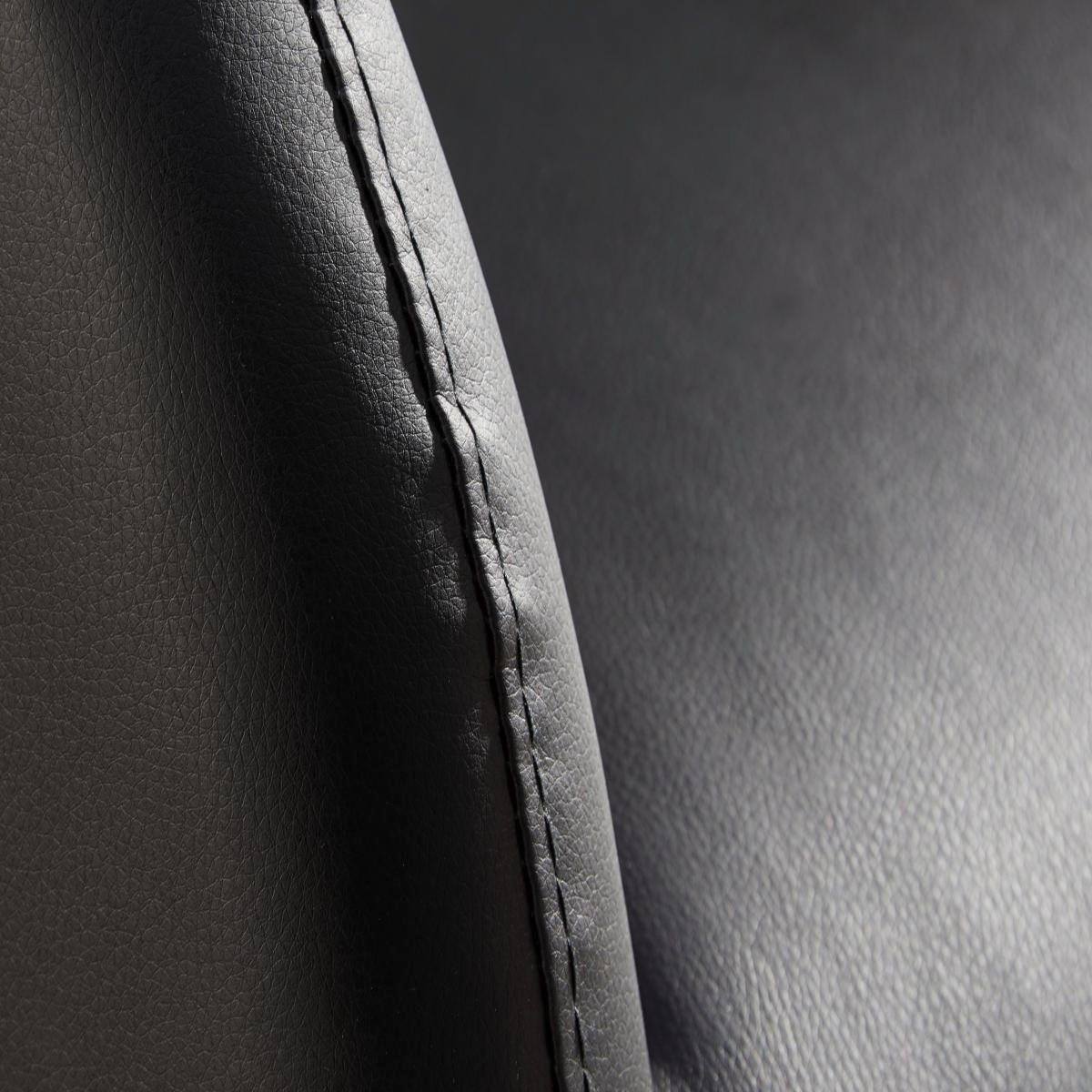 HEIMKINO-SOFA Lederlook Schwarz  - Schwarz, Design, Kunststoff/Textil (186/104/90cm) - Livetastic