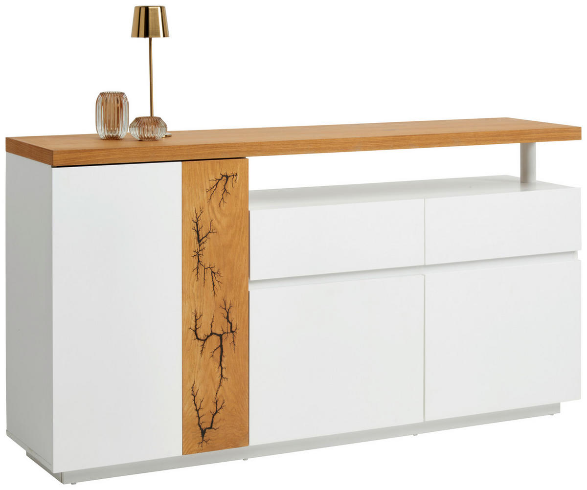 SIDEBOARD 170/89/40 cm  - Eichefarben/Weiß, Design, Holz/Holzwerkstoff (170/89/40cm) - Xora