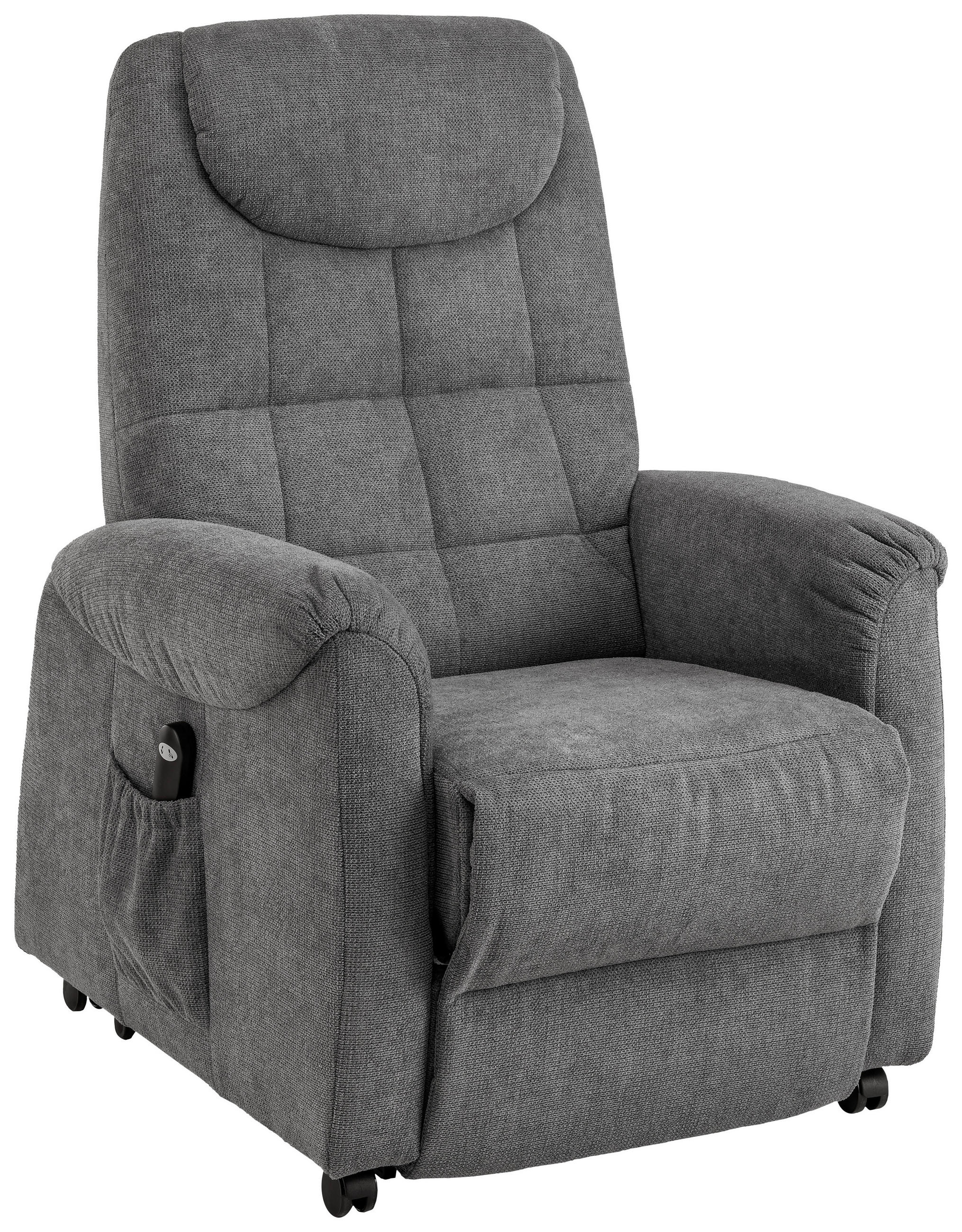 FERNSEHSESSEL  mit Relaxfunktion Mikrofaser Grau  - Schwarz/Grau, KONVENTIONELL, Kunststoff/Textil (83/113/92cm) - Xora