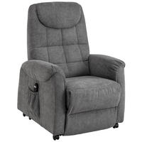 FERNSEHSESSEL in Mikrofaser Grau  - Schwarz/Grau, KONVENTIONELL, Kunststoff/Textil (83/113/92cm) - Xora