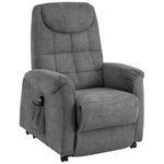 FERNSEHSESSEL in Mikrofaser Grau  - Schwarz/Grau, KONVENTIONELL, Kunststoff/Textil (83/113/92cm) - Xora