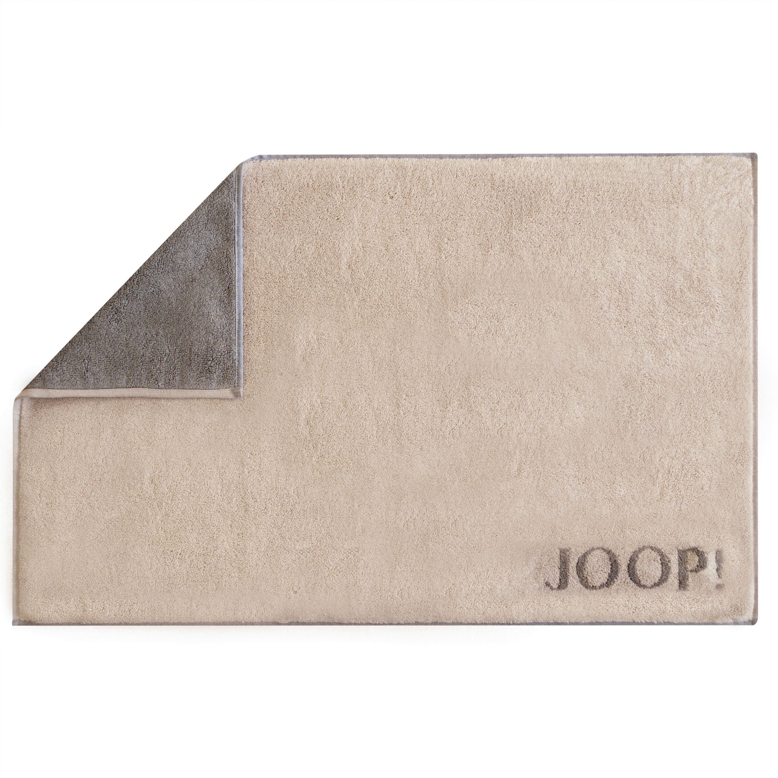 BADEMATTE Classic Doubleface Graphitfarben, Sandfarben 50/80 cm  - Sandfarben/Graphitfarben, Basics, Textil (50/80cm) - Joop!