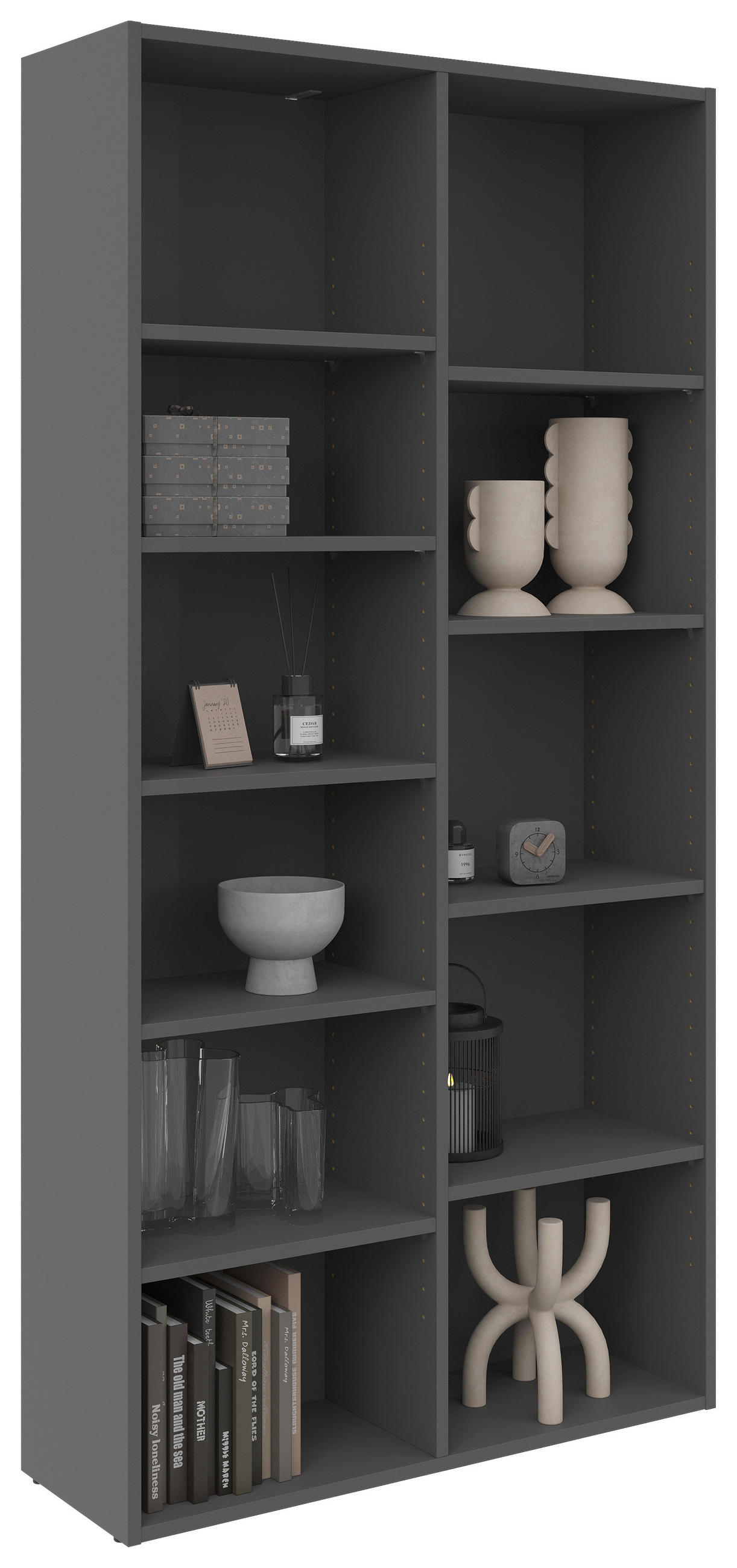 REGAL Anthrazit  - Anthrazit, Basics, Holzwerkstoff (80/160/26cm) - Boxxx
