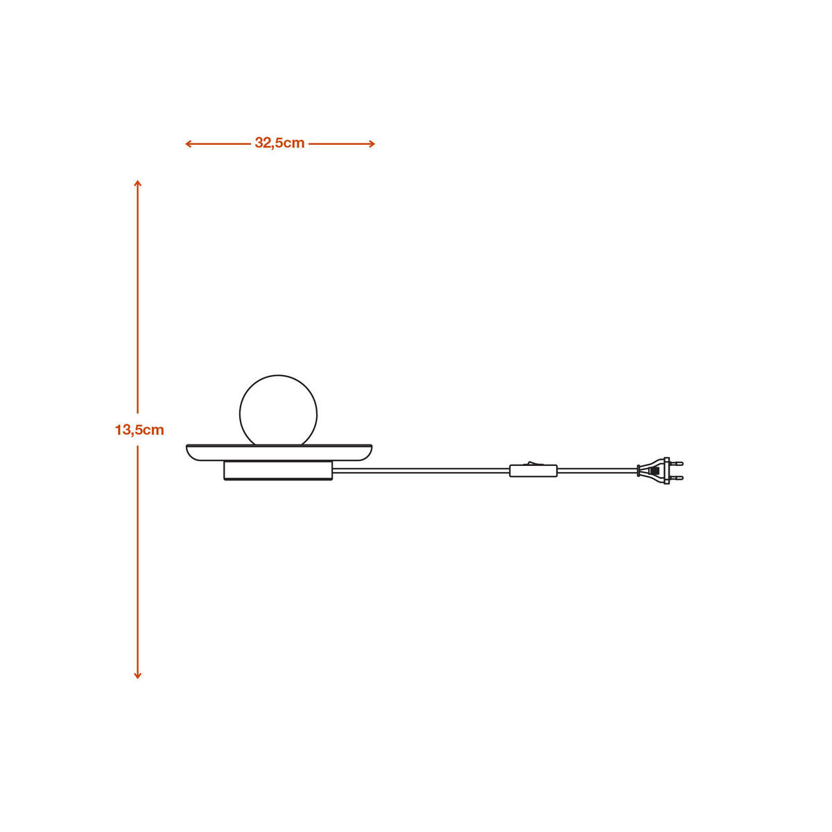 TISCHLEUCHTE 32,5/24/13,5 cm   - Braun, Natur, Glas/Stein (32,5/24/13,5cm) - Ledvance
