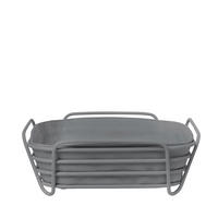 BROTKORB - Hellgrau, Design, Textil/Metall (25/9,5/25cm) - Blomus