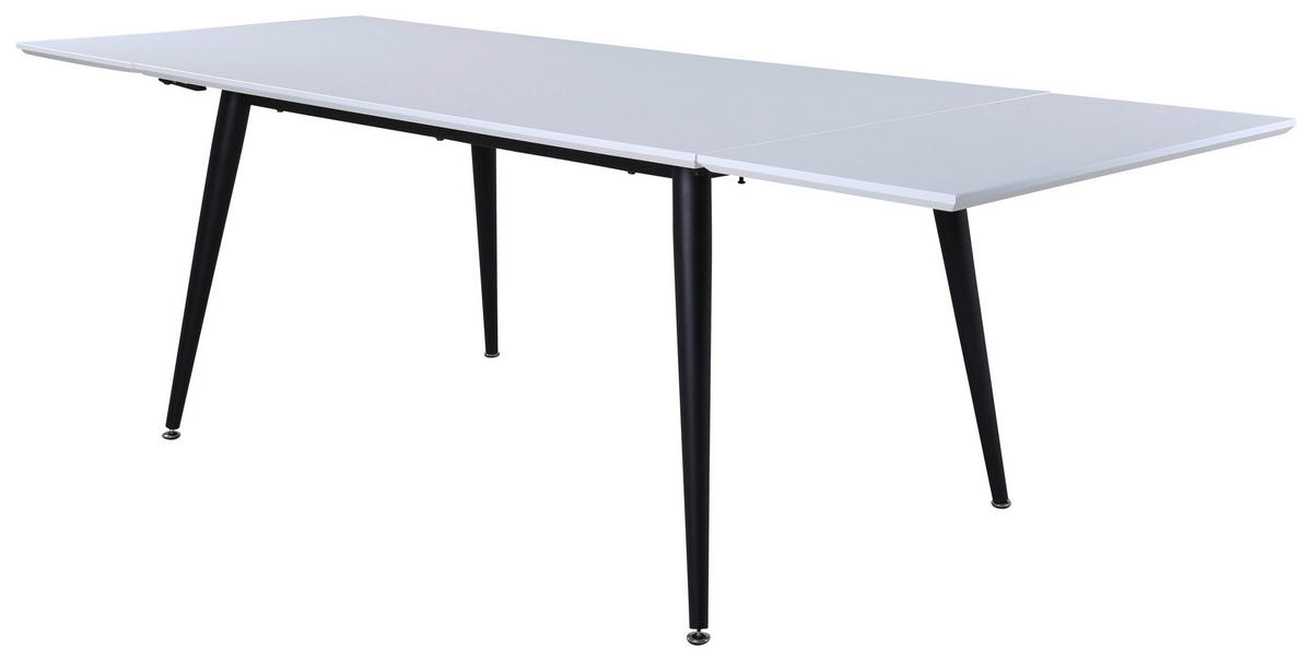 MATBORD i metall, plast 150/90/76 cm   - vit/svart, Design, metall/plast (150/90/76cm) - Livetastic