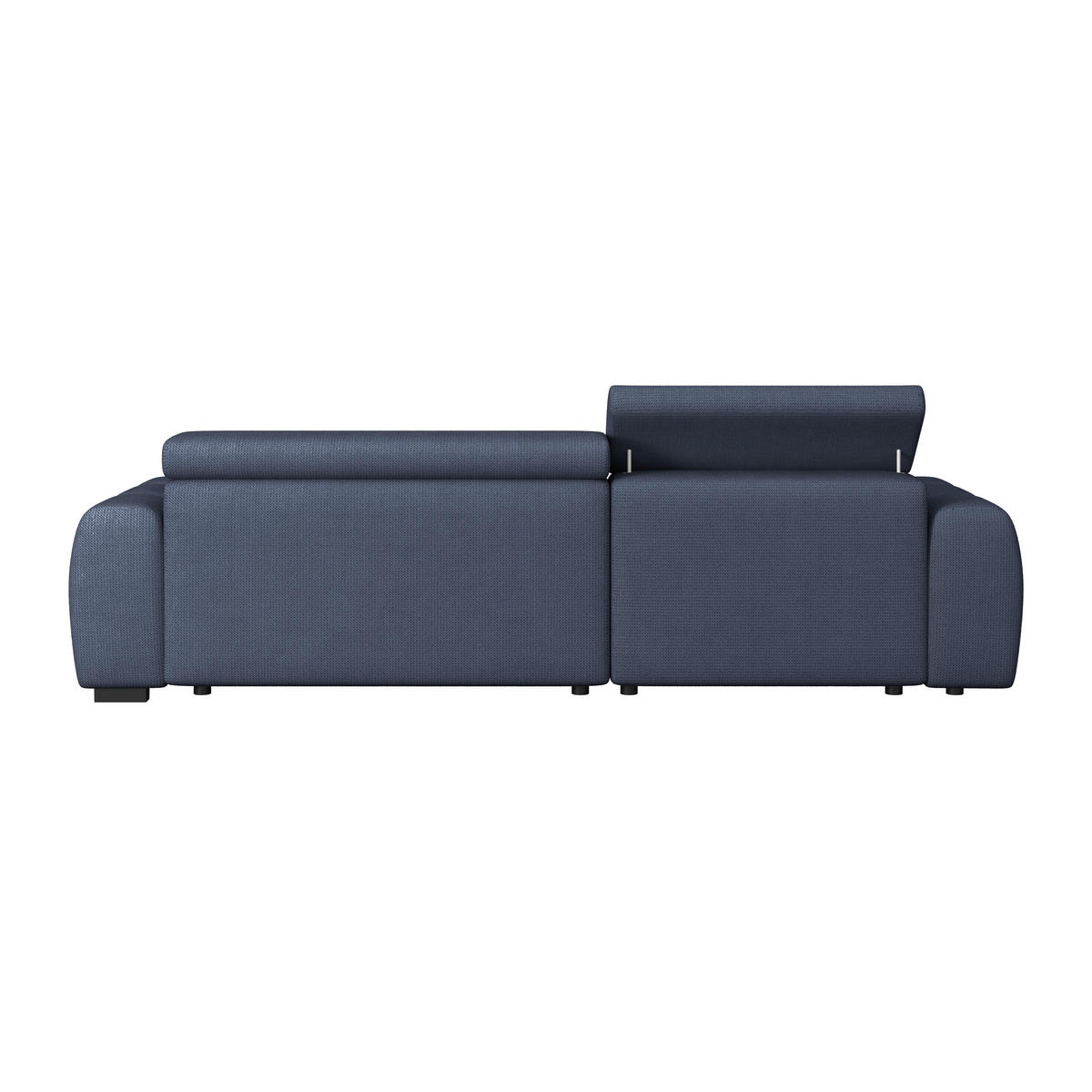 ECKSOFA Blau Webstoff  - Blau/Schwarz, Trend, Kunststoff/Textil (168/285cm) - Livetastic