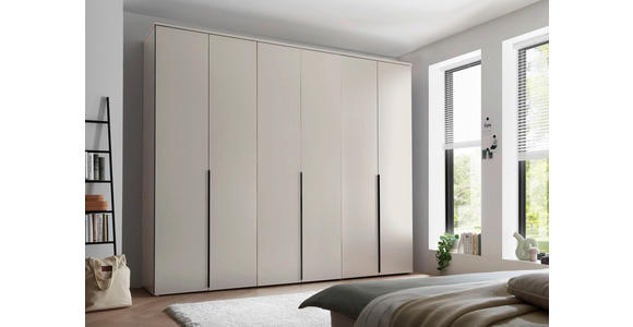 DREHTÜRENSCHRANK  in Kaschmir  - Kaschmir/Schwarz, MODERN, Holzwerkstoff/Kunststoff (270/225/52cm) - Carryhome