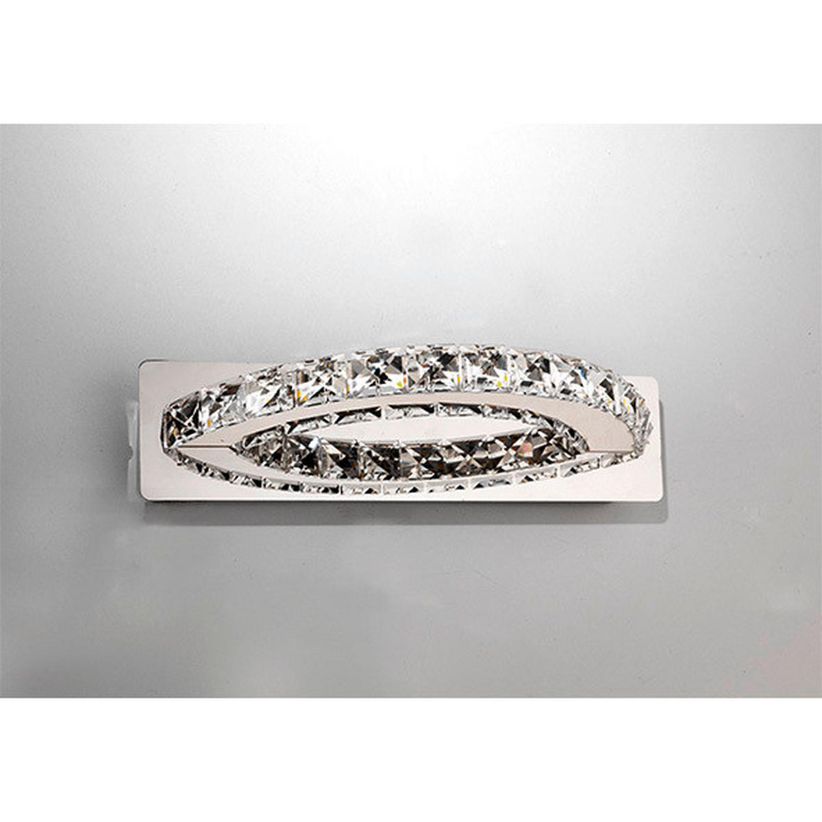 LED-WANDLEUCHTE 27/13/7 cm   - Chromfarben, Design, Metall (27/13/7cm)