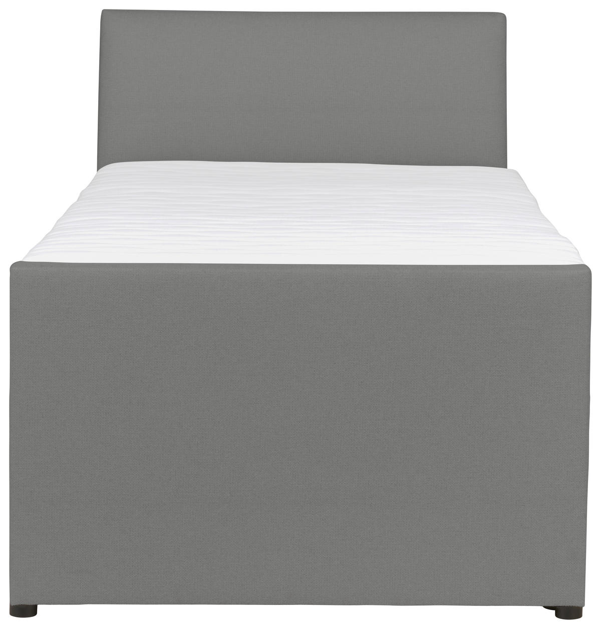 BOXSPRINGBETT 120/200 cm  in Grau  - Schwarz/Grau, MODERN, Holz/Textil (120/200cm) - MID.YOU
