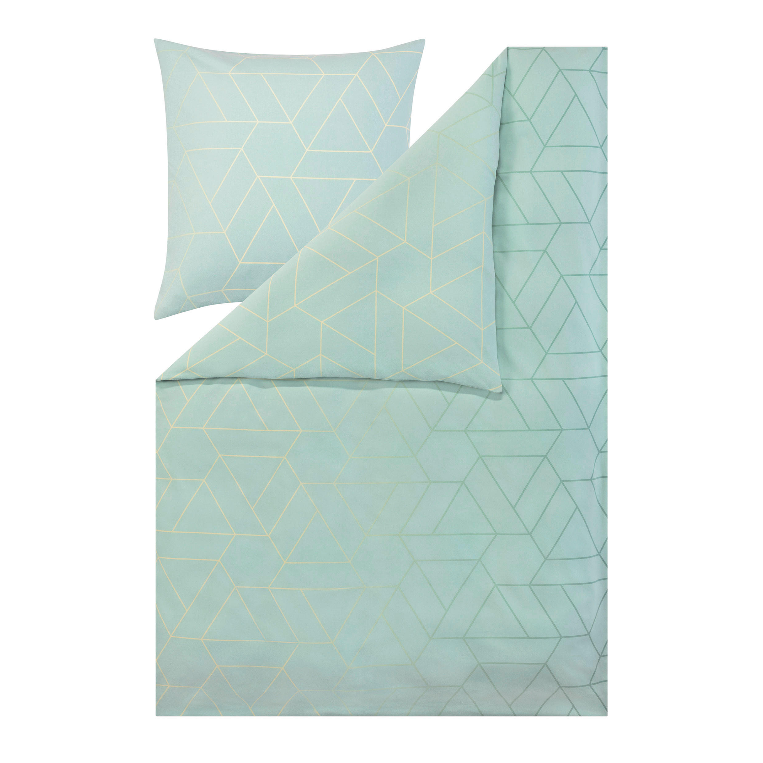 BETTWÄSCHE Atelier Flanell 135/200 cm  - Minttürkis, Design, Textil (135/200cm) - Estella