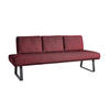 SITZBANK 224/92/78 cm  in Rot  - Rot/Schwarz, Design, Textil/Metall (224/92/78cm) - Dieter Knoll