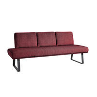 SITZBANK 224/92/78 cm  in Rot  - Rot/Schwarz, Design, Textil/Metall (224/92/78cm) - Dieter Knoll