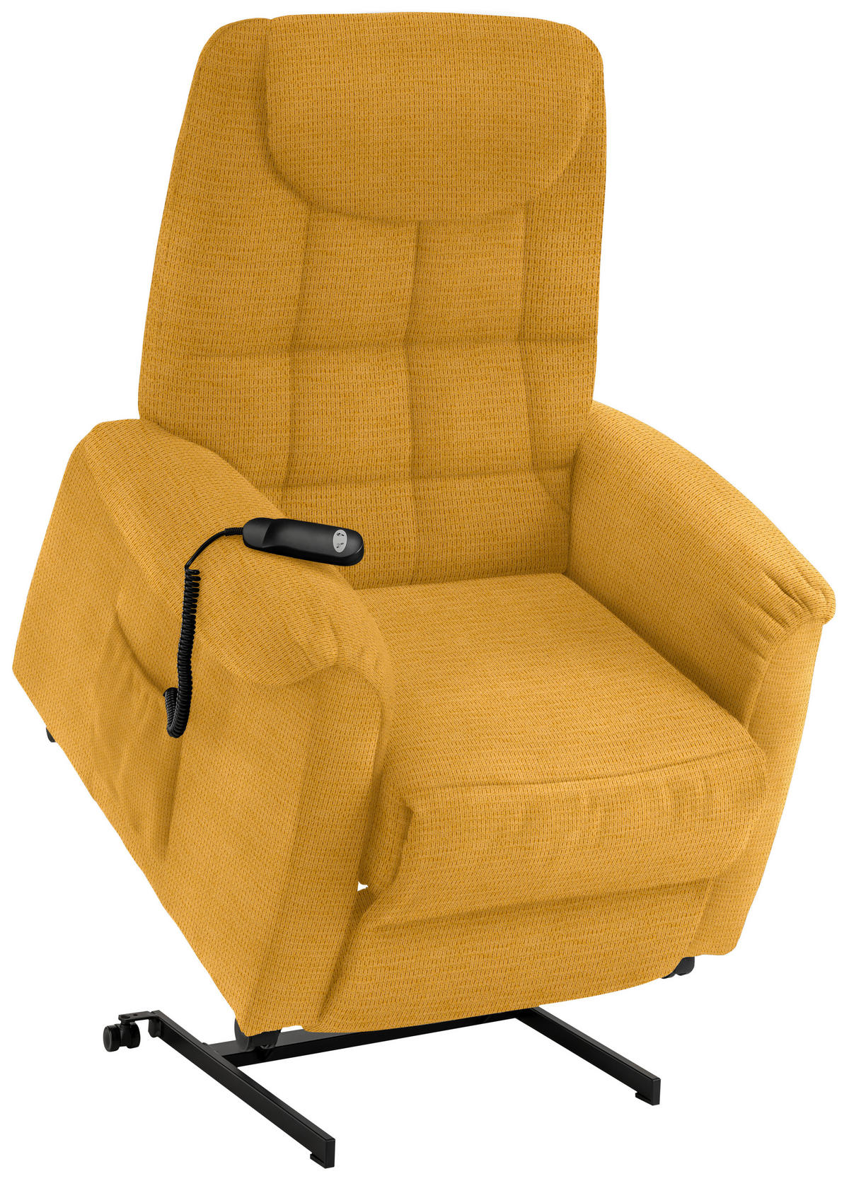 FERNSEHSESSEL in Mikrofaser Dunkelgelb  - Dunkelgelb/Schwarz, Konventionell, Kunststoff/Textil (83/113/92cm) - Xora